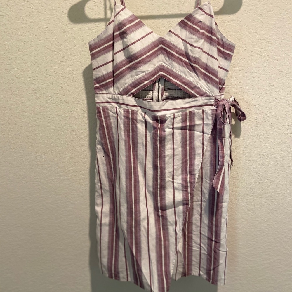Purple/ White Stripped Dress.